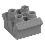 Duplo Engine Block 2 x 2, Light Bluish Gray