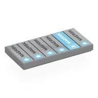 Tile 2 x 4 with Grey, Azure MEARSK Shipping Containers Print, Light Bluish Gray