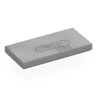 Tile 2 x 4 with Dark Bluish Grey Headphones, 'PHONES' Print, Light Bluish Gray