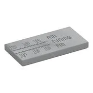 Tile 2 x 4 with Radio Frequencies Print, Light Bluish Gray