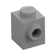Brick Special 1 x 1 with Stud on 1 Side, Light Bluish Gray