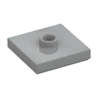 Plate Special 2 x 2 with Groove and Center Stud (Jumper), Light Bluish Gray