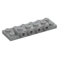 Plate Special 2 x 6 x 2/3 with 4 Studs on Side, 1 Support Wall on Bottom, Light Bluish Gray