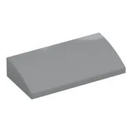 Brick Curved 2 x 4 x 2/3 No Studs, with Bottom Tubes, Light Bluish Gray