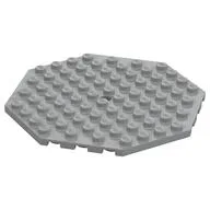 Plate Special 10 x 10 Octagonal with Hole, Light Bluish Gray
