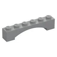 Brick Arch 1 x 6 Raised Arch, Light Bluish Gray