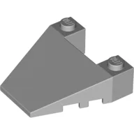 Brick Wedged, Sloped 4 x 4 Taper, with Stud Notches, Light Bluish Gray