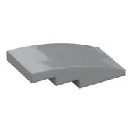 Brick Curved 4 x 2 No Studs, Light Bluish Gray