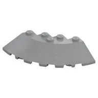 Brick Round Corner 6 x 6 with 33° Slope and Facet Cutout, Light Bluish Gray
