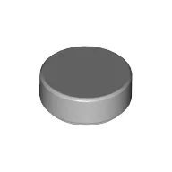 Tile Round 1 x 1, Light Bluish Gray