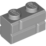 Brick Special 1 x 2 with Masonry Brick Profile, Light Bluish Gray