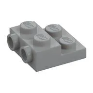 Plate Special 2 x 2 x 2/3 with Two Studs On Side and Two Raised [Solid Anti-stud], Light Bluish Gray