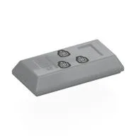 Tile Special 1 x 2 with Sloped Walls with T-Cam Antennas Print, Light Bluish Gray