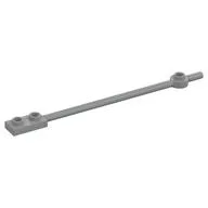 Bar 1 x 12 with 1 x 2 Plate End with Hollow Studs and 1 x 1 Round Plate End, Light Bluish Gray