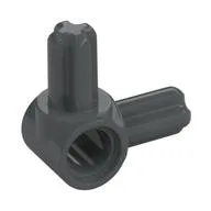 Technic Pin Connector Hub with 2 Perpendicular Axles, Dark Bluish Gray