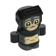 Creature, Anzellan, Black Hood, Belt, Hands, Tan Face Print, Dark Bluish Gray