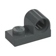 Plate Special 1 x 2 with Pin Hole on Top, Dark Bluish Gray