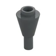 Cone 1 x 1 Inverted with Bar at Bottom (Ice Cream Cone), Dark Bluish Gray