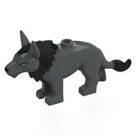 Creature, Anooba, Black Mane and Tail Print (Keibu), Dark Bluish Gray