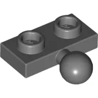 Plate Special 1 x 2 with 5.9mm Centre Side Towball, Dark Bluish Gray
