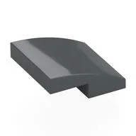 Brick Curved 2 x 2 x 2/3, Dark Bluish Gray