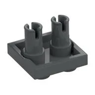 Plate Special 2 x 2 with 2 Pins, Dark Bluish Gray