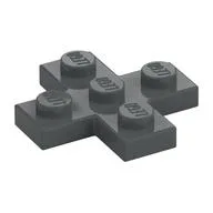Plate 3 x 3 Cross, Dark Bluish Gray