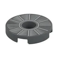 Tile Round 2 x 2 with Hole with Turbine Print, Dark Bluish Gray