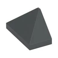 Brick Sloped 45° 2 x 1 Triple with Inside Stud Holder, Dark Bluish Gray