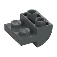 Brick Curved Inverted 2 x 2 with 1 x 2 Cutouts, Dark Bluish Gray