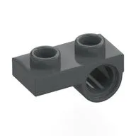 Plate Special 1 x 2 with Pin Hole Underneath, Dark Bluish Gray