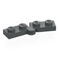 Hinge Plate 1 x 4 Swivel Top / Base - Hollow Clip [Complete Assembly], Dark Bluish Gray