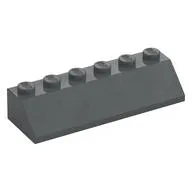 Brick Sloped 45° 2 x 6, Dark Bluish Gray