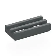 Tile Special 1 x 2 Grille with Bottom Groove, Dark Bluish Gray