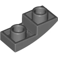 Brick Curved Inverted 2 x 1, Dark Bluish Gray