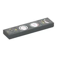 Tile 1 x 4 with Train Controls Print, Dark Bluish Gray