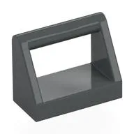 Tile Special 1 x 2 with Handle, Dark Bluish Gray