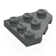 Wedge Plate 3 x 3 Cut Corner, Dark Bluish Gray