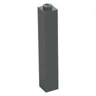 Brick 1 x 1 x 5 with Solid Stud, Dark Bluish Gray