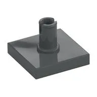 Tile Special 2 x 2 with Top Pin, Dark Bluish Gray