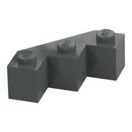 Brick Wedged 3 x 3 Facet, Dark Bluish Gray