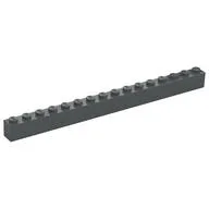 Brick 1 x 16, Dark Bluish Gray