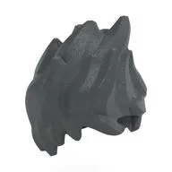 Hair Tousled and Spiked Up Very High, Dark Bluish Gray