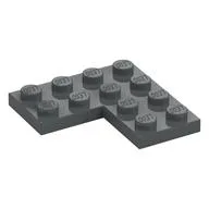 Plate 4 x 4 Corner, Dark Bluish Gray