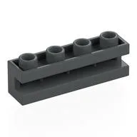 Brick Special 1 x 4 with Groove, Dark Bluish Gray