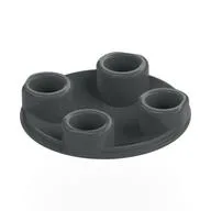Plate Round 2 x 2 with Rounded Bottom [Boat Stud], Dark Bluish Gray