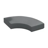 Tile 2 x 2 Curved, Macaroni, Dark Bluish Gray