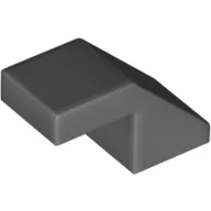Brick Sloped 45° 2 x 1 with 2/3 Inverted Cutout and no stud, Dark Bluish Gray
