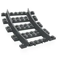 Vehicle Track, Train, Plastic (RC Trains) Curved (Updated Version), Dark Bluish Gray