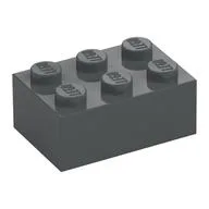 Brick 2 x 3, Dark Bluish Gray